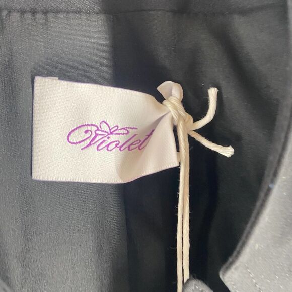 Violet black structured puff sleeve blazer Womens IT 40 US 6 NWT - Picture 2 of 7